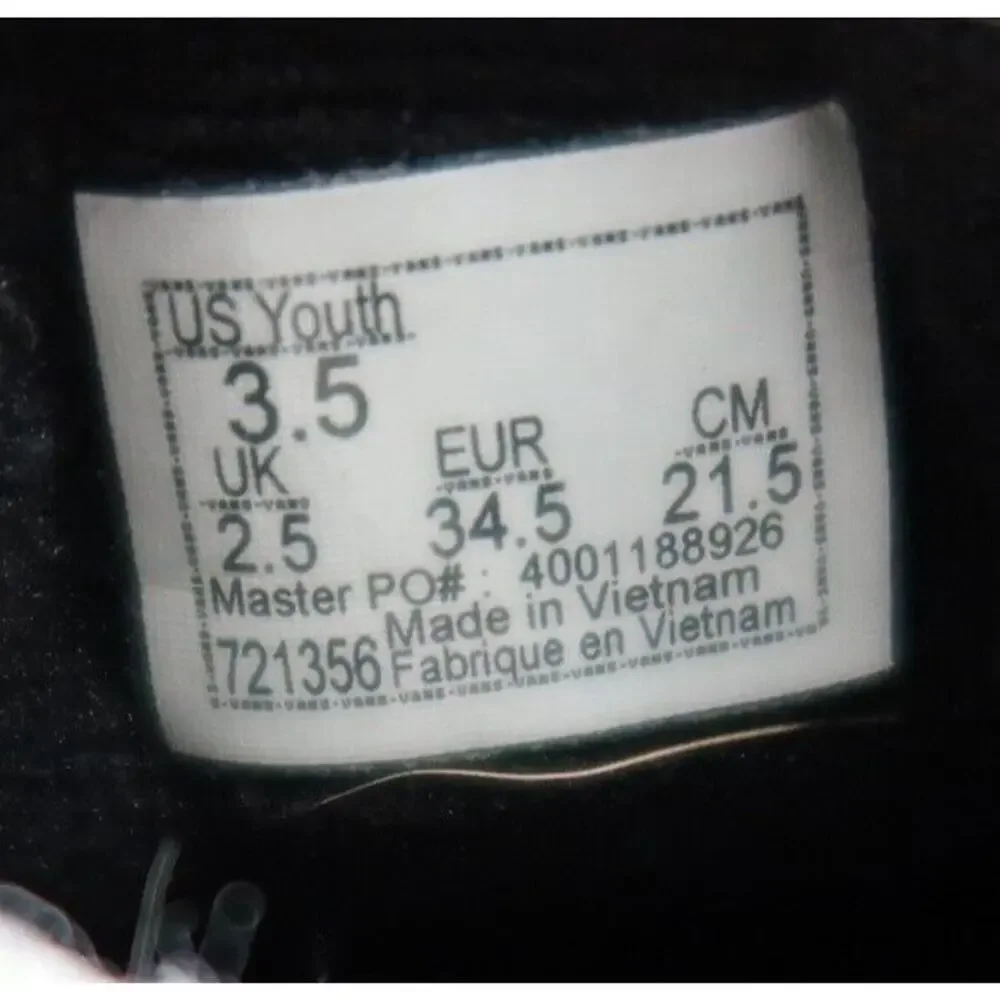 Vans Shoes Kids 3.5 Sneaker Sk8 Hi Skate Casual Suede Lace Up Black Active Youth